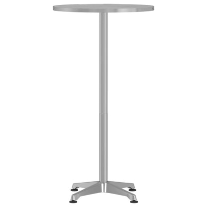 Outdoor Bar Table Height Adjustable Ø59.5x70/114.5 cm Aluminium