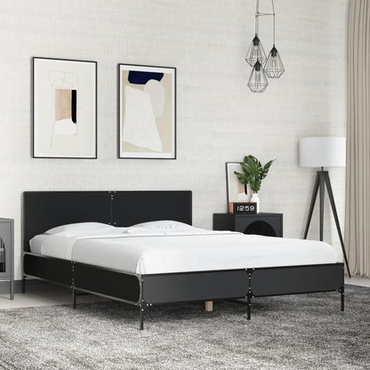 Bed Frame without Mattress Black 140x200 cm