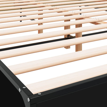 Bed Frame without Mattress Black 140x200 cm