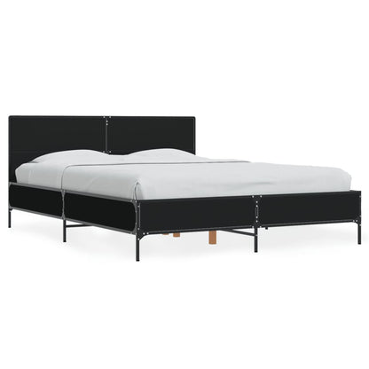 Bed Frame without Mattress Black 140x200 cm