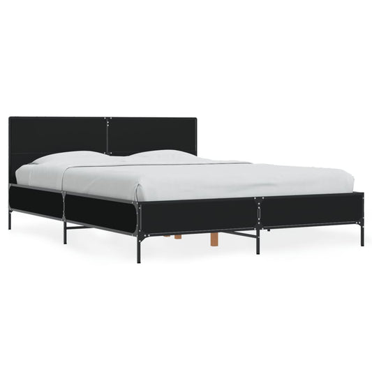 Bed Frame without Mattress Black 140x200 cm
