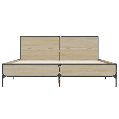 Bed Frame without Mattress Sonoma Oak 135x190 cm Double