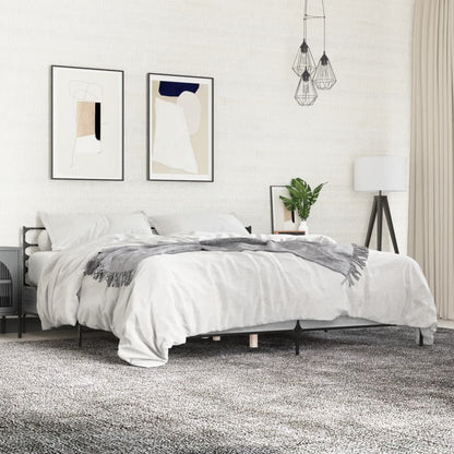 Bed Frame without Mattress Grey Sonoma 200x200 cm