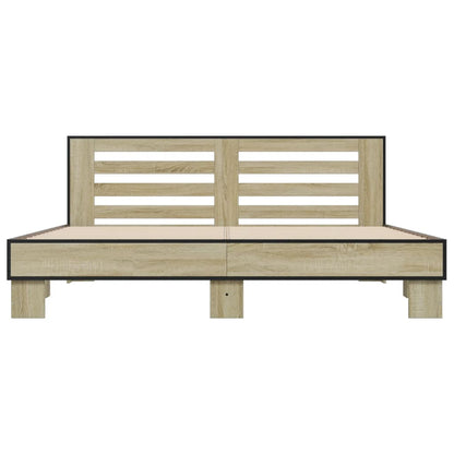 Bed Frame without Mattress Sonoma Oak 200x200 cm
