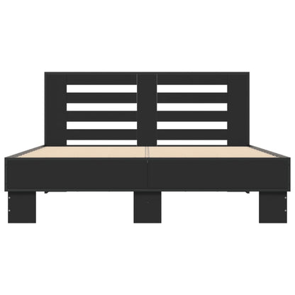 Bed Frame without Mattress Black 140x190 cm