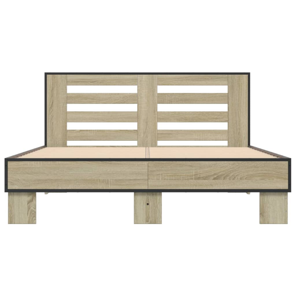 Bed Frame without Mattress Sonoma Oak 120x190 cm Small Double