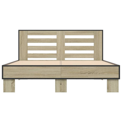 Bed Frame without Mattress Sonoma Oak 120x190 cm Small Double