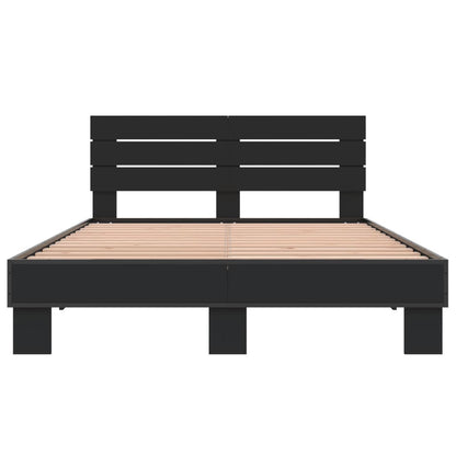 Bed Frame without Mattress Black 140x200 cm