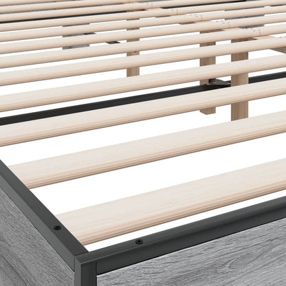 Bed Frame without Mattress Grey Sonoma 180x200 cm Super King