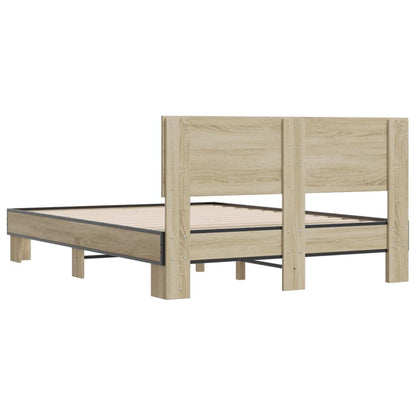 Bed Frame without Mattress Sonoma Oak 120x200 cm