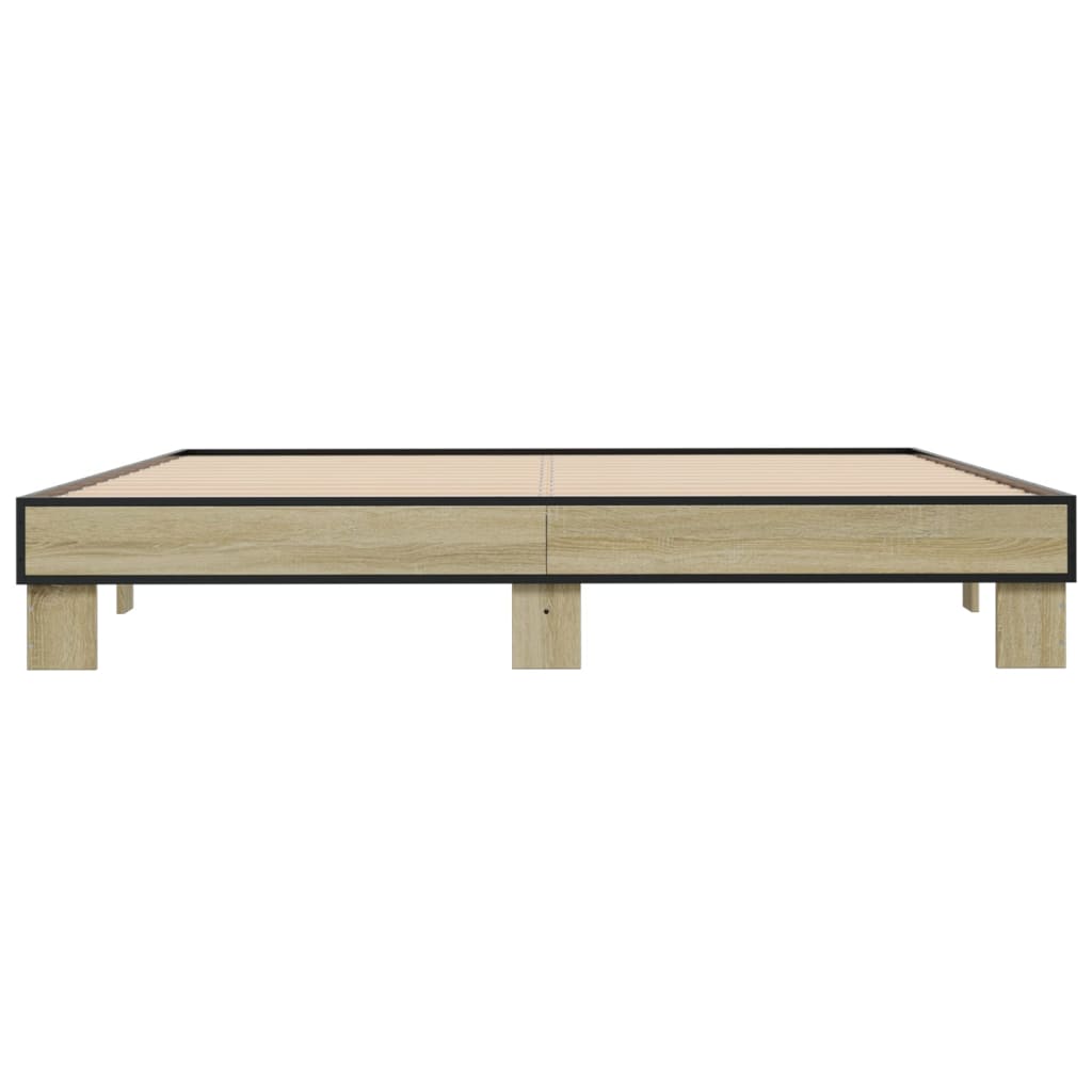 Bed Frame without Mattress Sonoma Oak 180x200 cm Super King