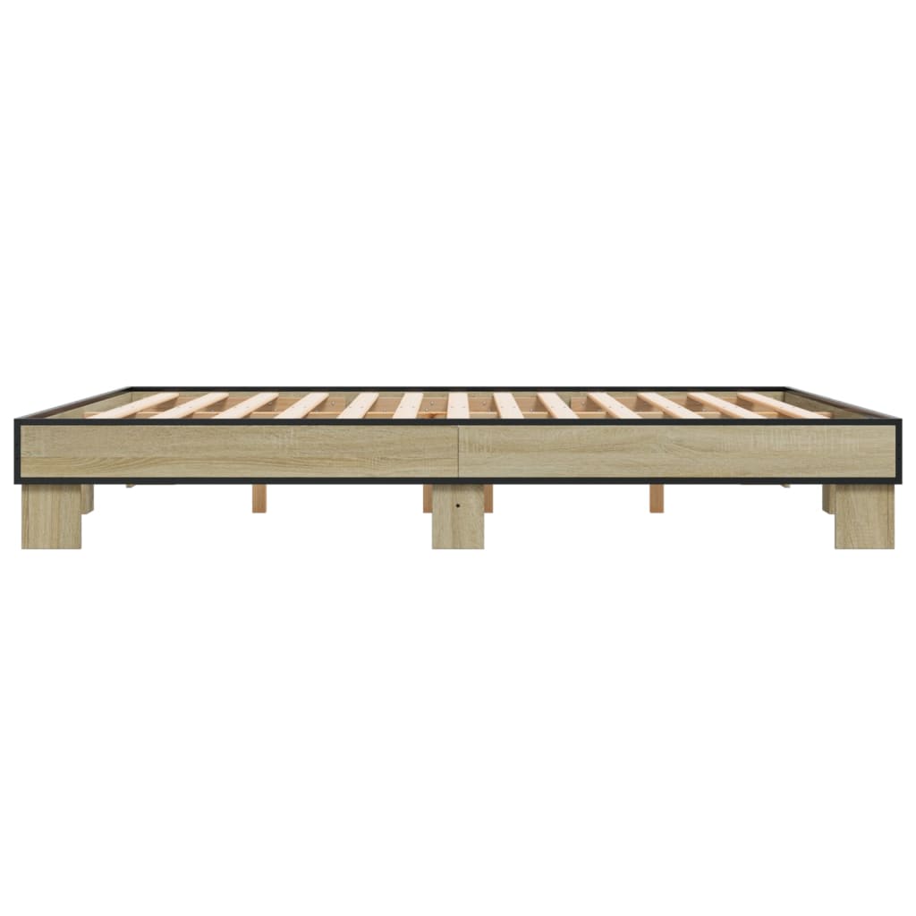 Bed Frame without Mattress Sonoma Oak 180x200 cm Super King