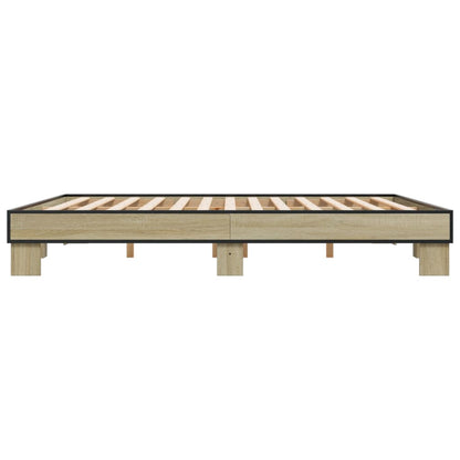 Bed Frame without Mattress Sonoma Oak 180x200 cm Super King