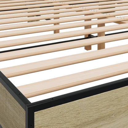 Bed Frame without Mattress Sonoma Oak 180x200 cm Super King