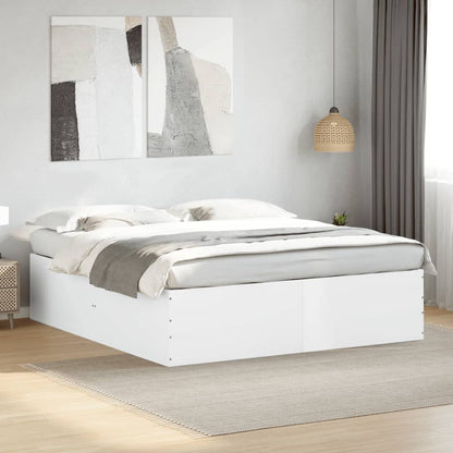 Bed Frame without Mattress White 200x200 cm
