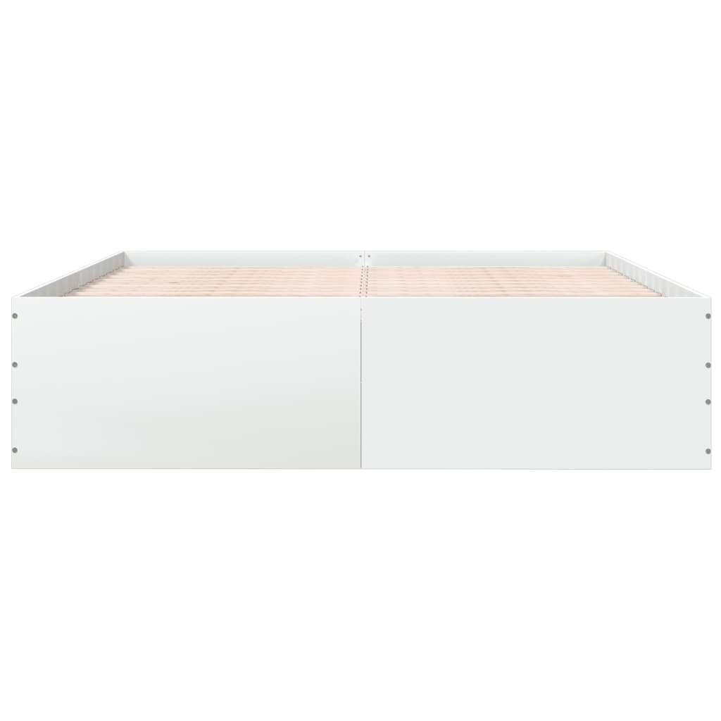 Bed Frame without Mattress White 200x200 cm