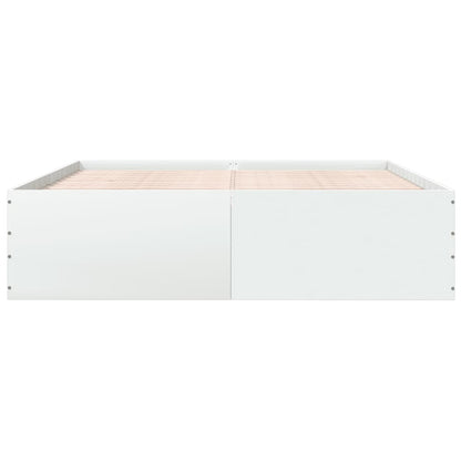 Bed Frame without Mattress White 200x200 cm
