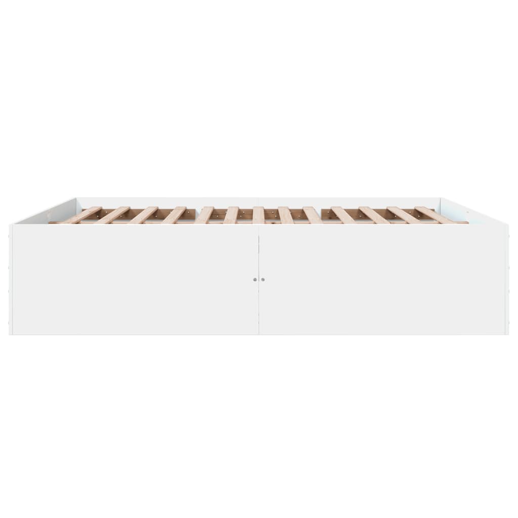 Bed Frame without Mattress White 200x200 cm