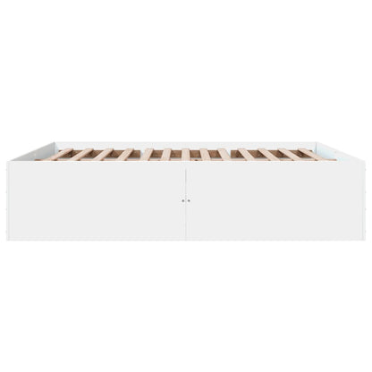 Bed Frame without Mattress White 200x200 cm