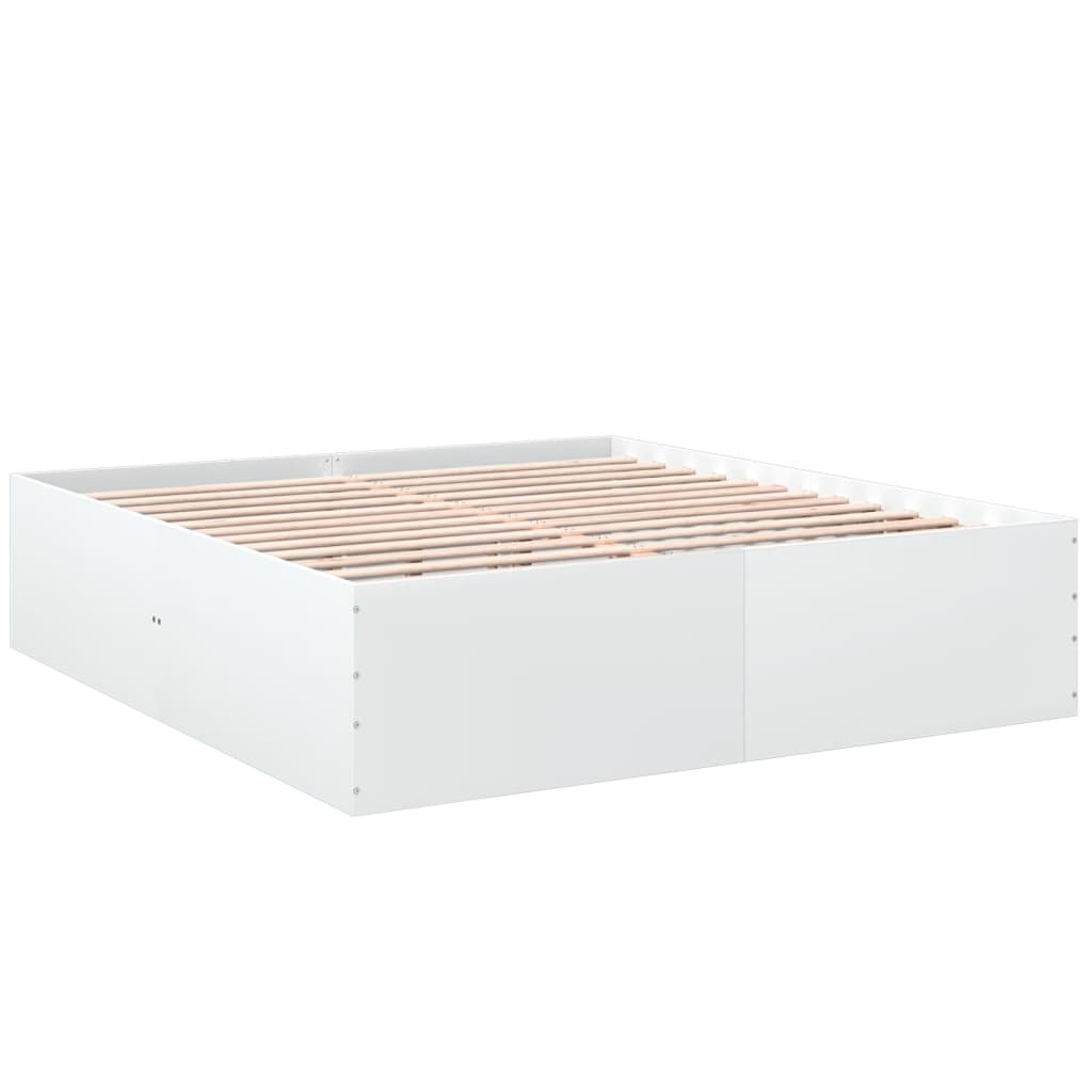 Bed Frame without Mattress White 200x200 cm