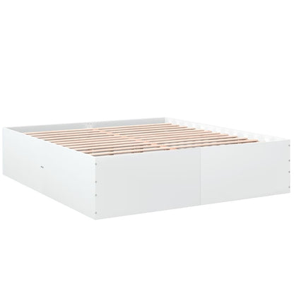 Bed Frame without Mattress White 200x200 cm