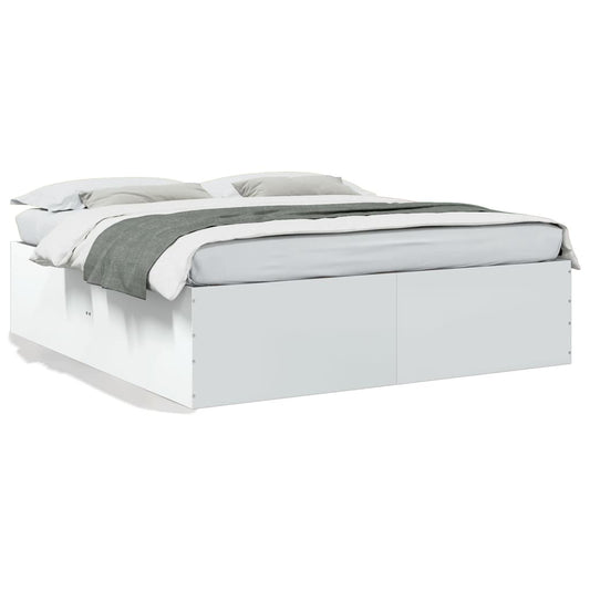 Bed Frame without Mattress White 200x200 cm