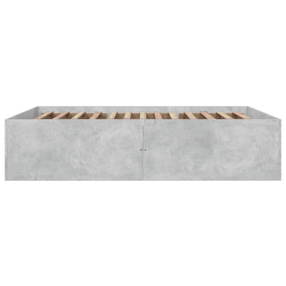 Bed Frame without Mattress Concrete Grey 160x200 cm