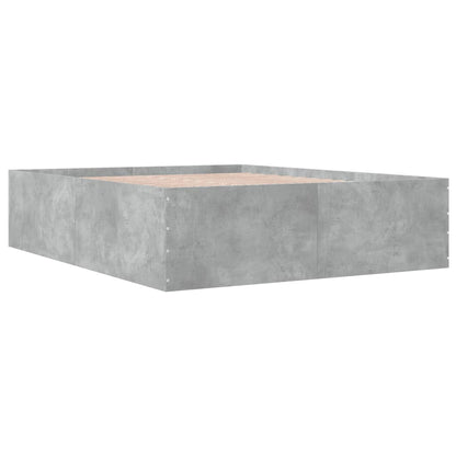 Bed Frame without Mattress Concrete Grey 160x200 cm