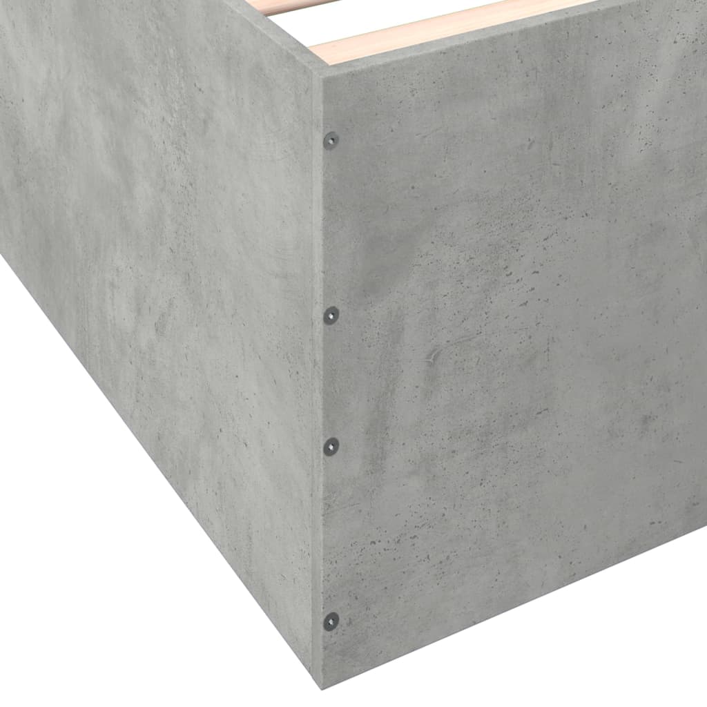 Bed Frame without Mattress Concrete Grey 160x200 cm