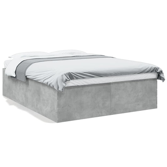 Bed Frame without Mattress Concrete Grey 160x200 cm