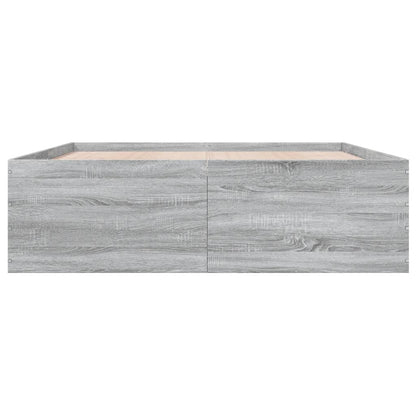 Bed Frame without Mattress Grey Sonoma 160x200 cm