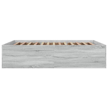Bed Frame without Mattress Grey Sonoma 160x200 cm