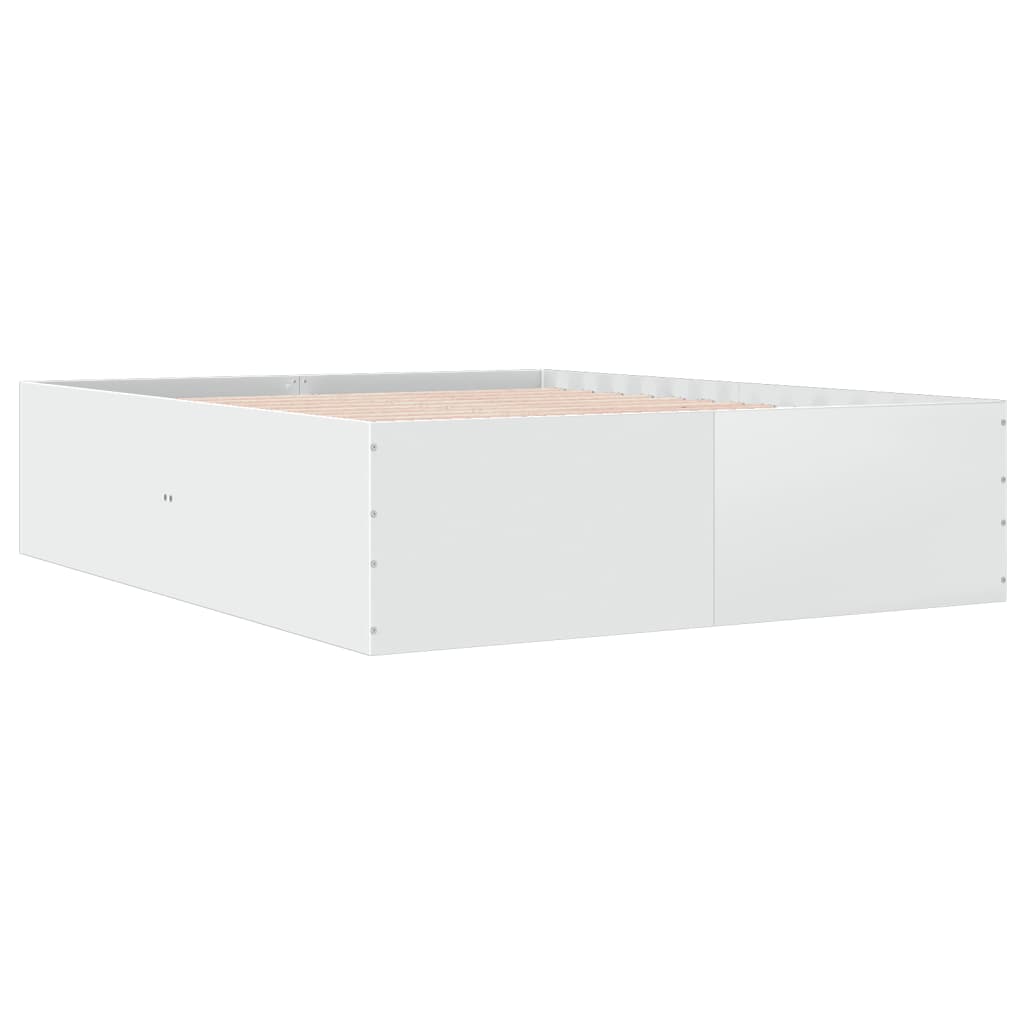 Bed Frame without Mattress White 150x200 cm King Size