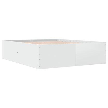 Bed Frame without Mattress White 150x200 cm King Size