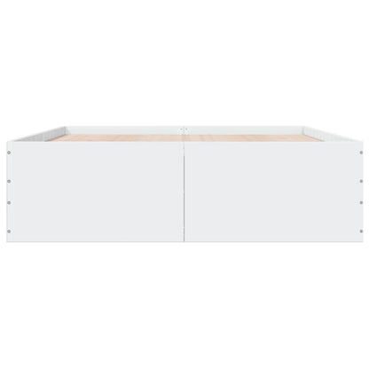 Bed Frame without Mattress White 150x200 cm King Size