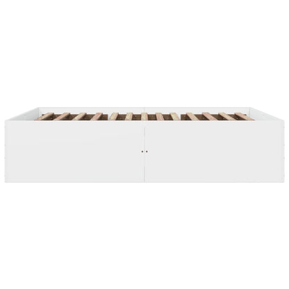 Bed Frame without Mattress White 150x200 cm King Size