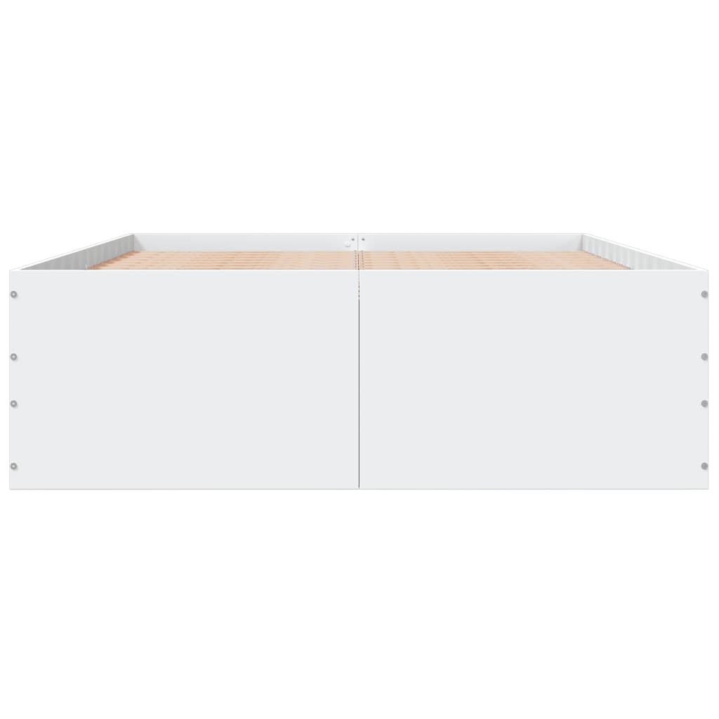 Bed Frame without Mattress White 140x200 cm