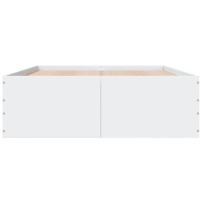 Bed Frame without Mattress White 140x200 cm