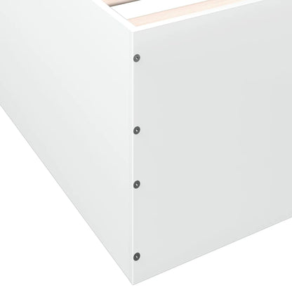 Bed Frame without Mattress White 140x200 cm
