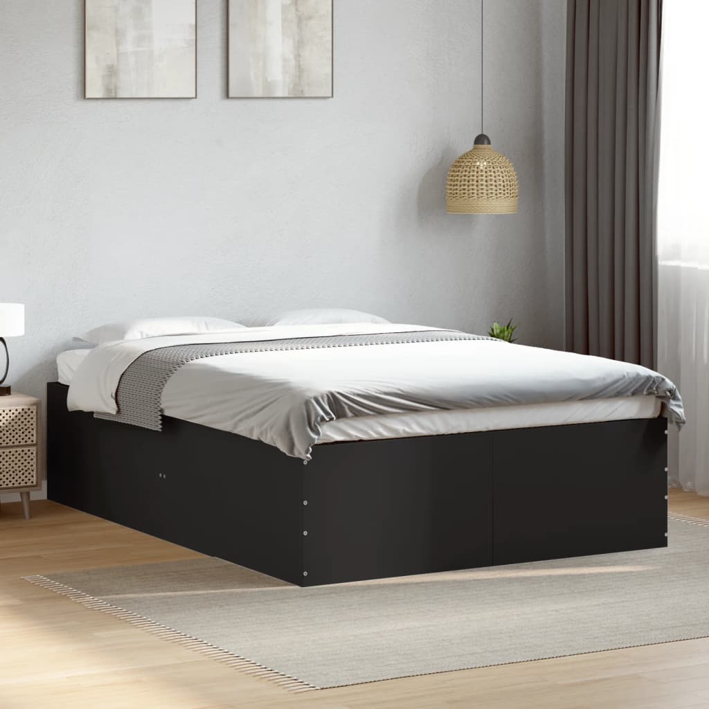 Bed Frame without Mattress Black 140x200 cm