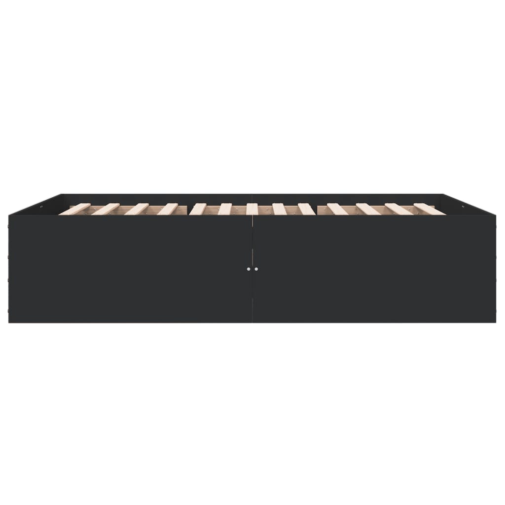 Bed Frame without Mattress Black 140x200 cm