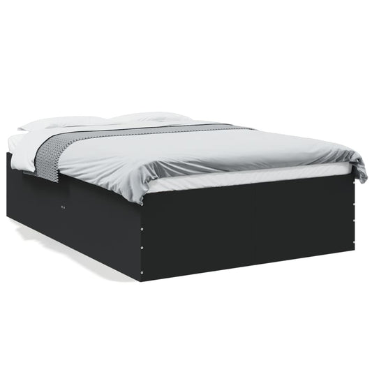 Bed Frame without Mattress Black 140x200 cm