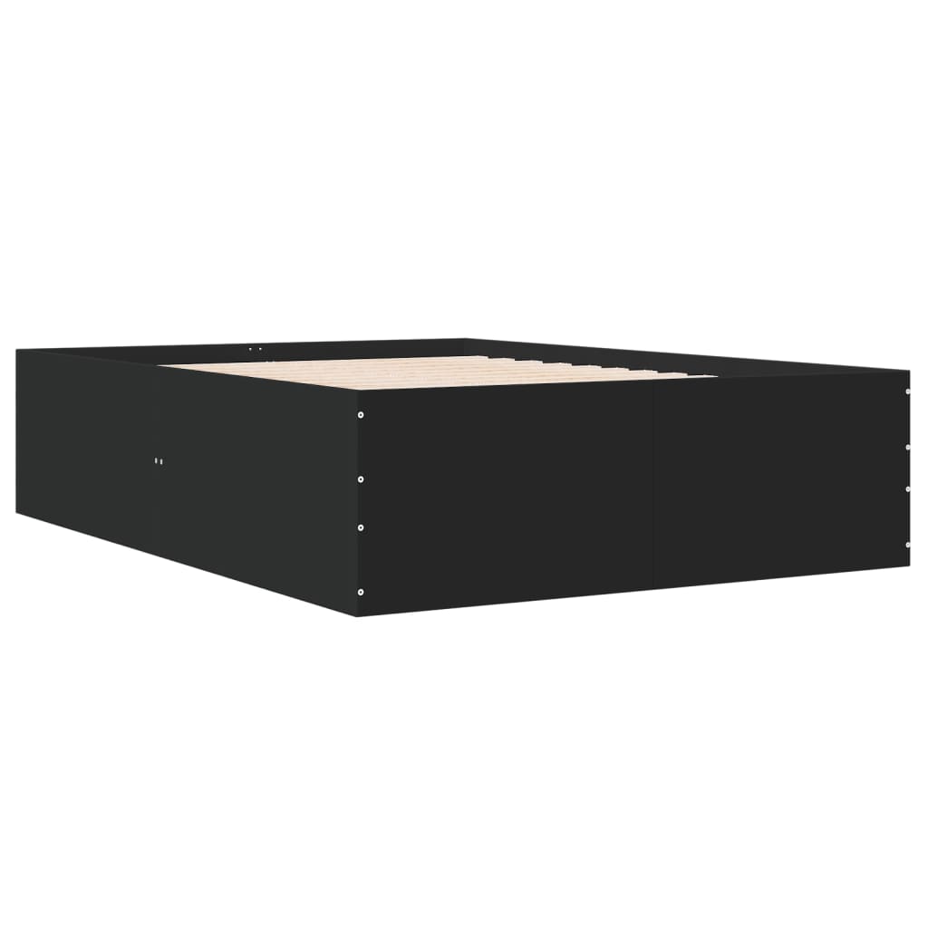 Bed Frame without Mattress Black 120x200 cm