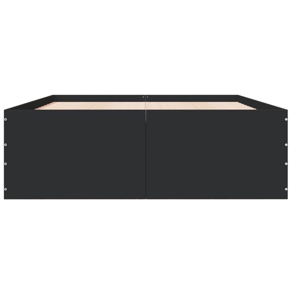Bed Frame without Mattress Black 120x200 cm