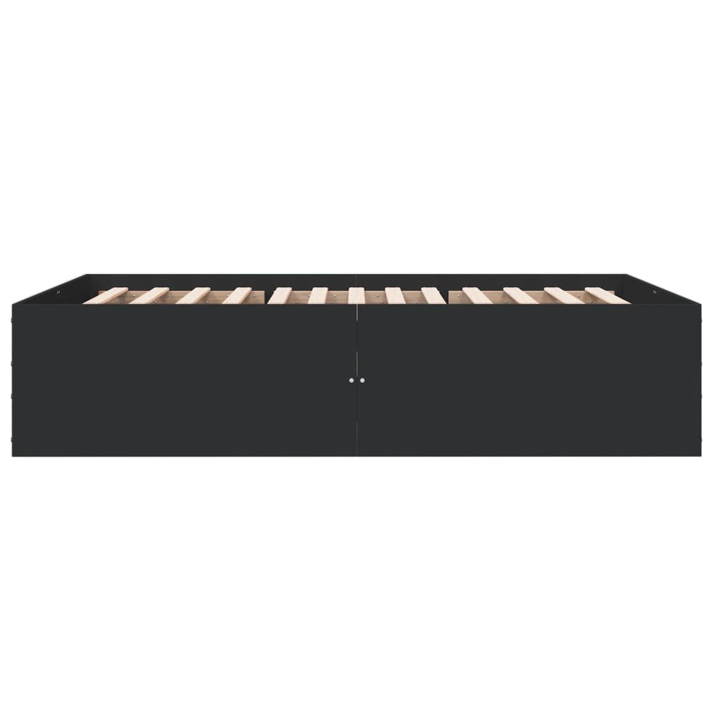Bed Frame without Mattress Black 120x200 cm