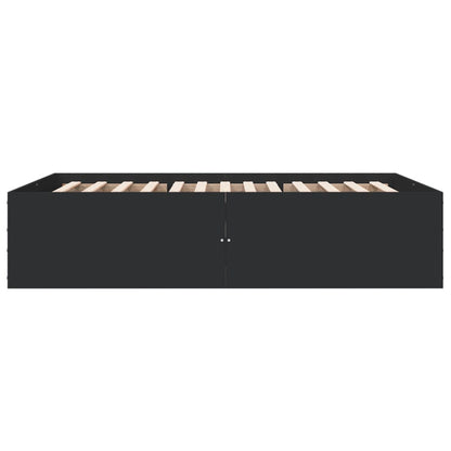 Bed Frame without Mattress Black 120x200 cm