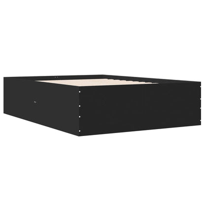 Bed Frame without Mattress Black 120x200 cm