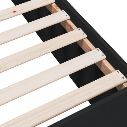 Bed Frame without Mattress Black 120x200 cm