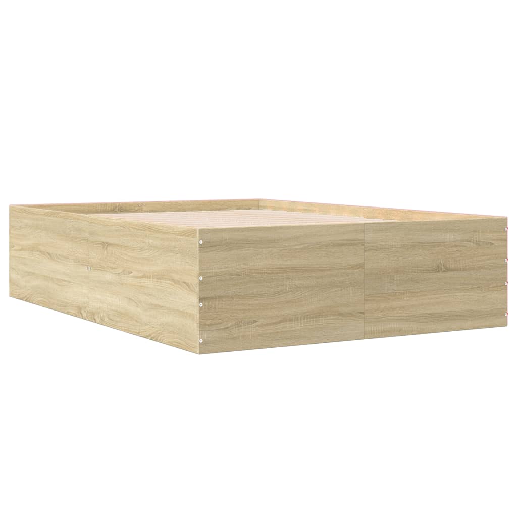 Bed Frame without Mattress Sonoma Oak 120x190 cm Small Double