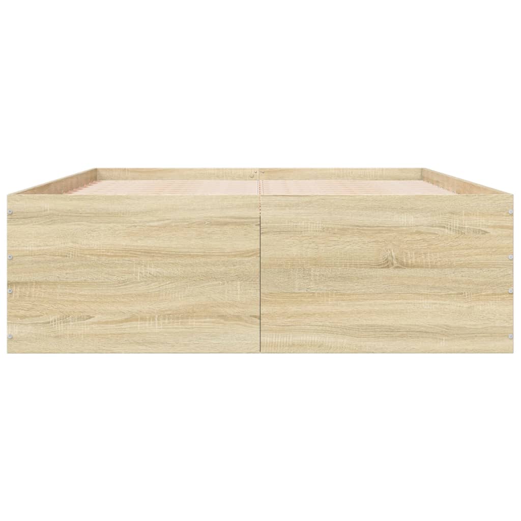 Bed Frame without Mattress Sonoma Oak 120x190 cm Small Double